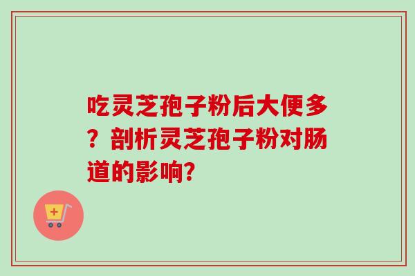 吃灵芝孢子粉后大便多?剖析灵芝孢子粉对肠道的影响?-第1张图片-卓越灵芝孢子粉 吃灵芝孢子粉后大便多?剖析灵芝孢子粉对肠道的影响?-第1张图片-卓越灵芝孢子粉