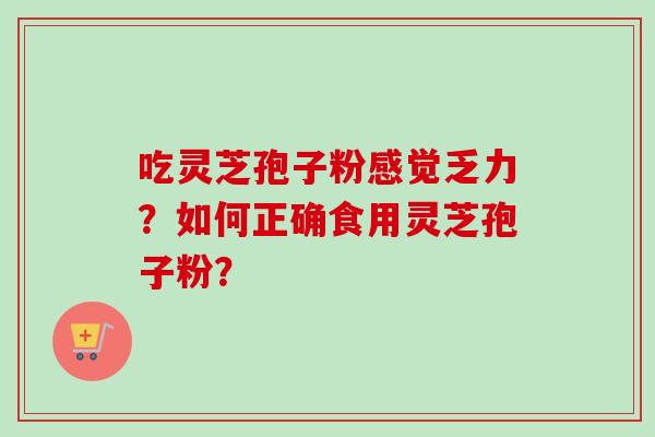 吃灵芝孢子粉感觉乏力？如何正确食用灵芝孢子粉？-第1张图片-卓越灵芝孢子粉