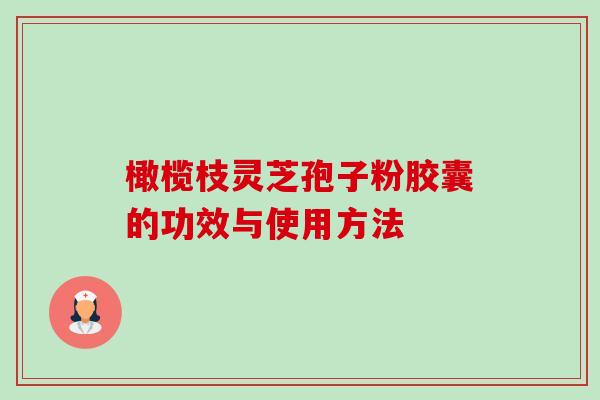 橄榄枝灵芝孢子粉胶囊的功效与使用方法-第1张图片-卓越灵芝孢子粉