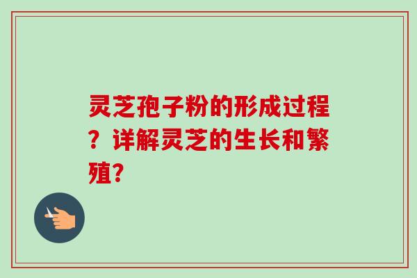 灵芝孢子粉的形成过程？详解灵芝的生长和繁殖？-第1张图片-卓越灵芝孢子粉