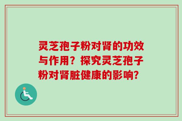 灵芝孢子粉对肾的功效与作用?探究灵芝孢子粉对肾脏健康的影响?-第1张图片-卓越灵芝孢子粉 灵芝孢子粉对肾的功效与作用?探究灵芝孢子粉对肾脏健康的影响?-第1张图片-卓越灵芝孢子粉