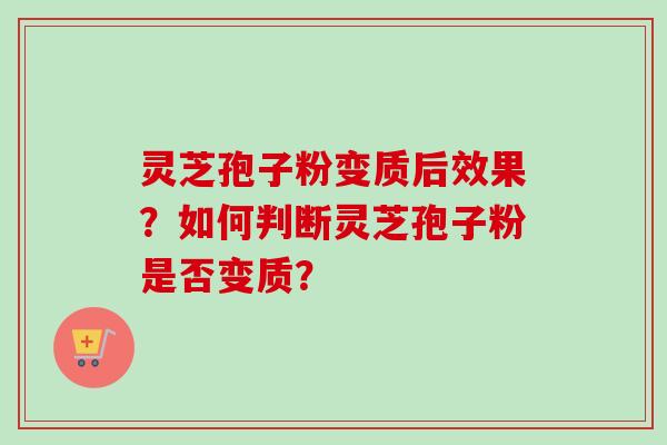 灵芝孢子粉变质后效果？如何判断灵芝孢子粉是否变质？-第1张图片-卓越灵芝孢子粉