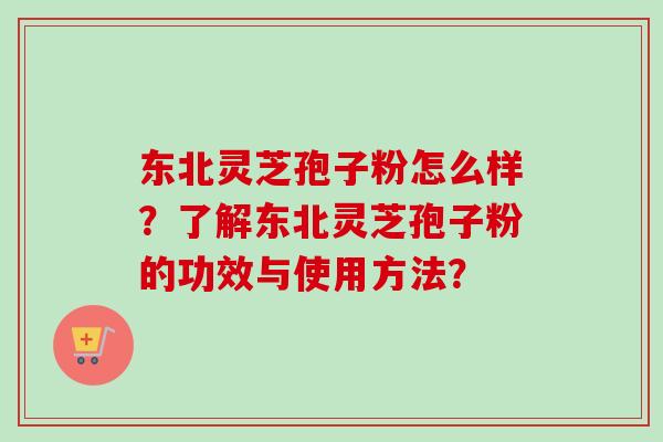 东北灵芝孢子粉怎么样？了解东北灵芝孢子粉的功效与使用方法？-第1张图片-卓越灵芝孢子粉
