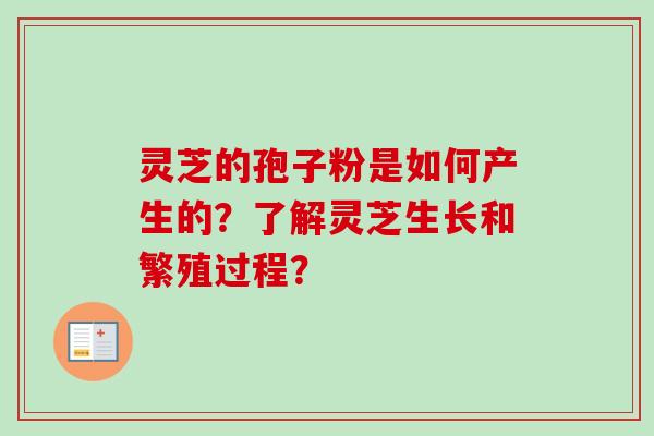 灵芝的孢子粉是如何产生的?了解灵芝生长和繁殖过程?-第1张图片-卓越灵芝孢子粉 灵芝的孢子粉是如何产生的?了解灵芝生长和繁殖过程?-第1张图片-卓越灵芝孢子粉