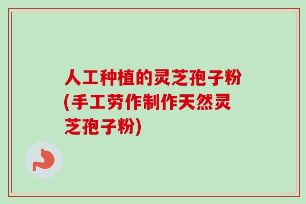 人工种植的灵芝孢子粉(手工劳作制作天然灵芝孢子粉)-第1张图片-卓越灵芝孢子粉 人工种植的灵芝孢子粉(手工劳作制作天然灵芝孢子粉)-第1张图片-卓越灵芝孢子粉
