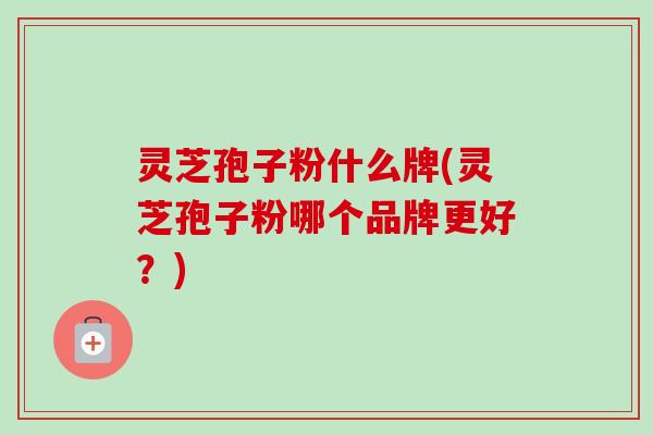 灵芝孢子粉什么牌(灵芝孢子粉哪个品牌更好？)-第1张图片-卓越灵芝孢子粉