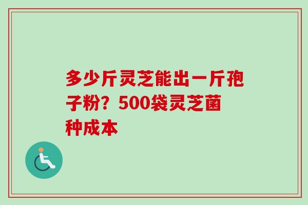 多少斤灵芝能出一斤孢子粉?500袋灵芝菌种成本-第1张图片-卓越灵芝孢子粉 多少斤灵芝能出一斤孢子粉?500袋灵芝菌种成本-第1张图片-卓越灵芝孢子粉