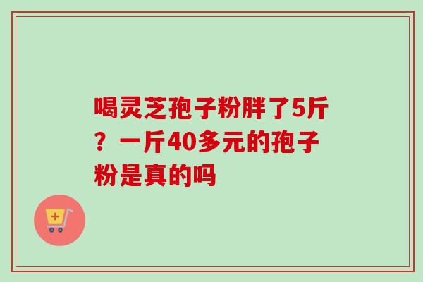 喝灵芝孢子粉胖了5斤？一斤40多元的孢子粉是真的吗-第1张图片-卓越灵芝孢子粉