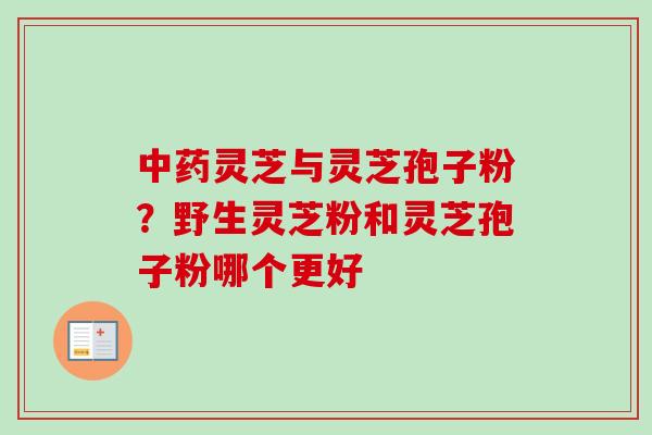 中药灵芝与灵芝孢子粉?野生灵芝粉和灵芝孢子粉哪个更好-第1张图片-卓越灵芝孢子粉 中药灵芝与灵芝孢子粉?野生灵芝粉和灵芝孢子粉哪个更好-第1张图片-卓越灵芝孢子粉