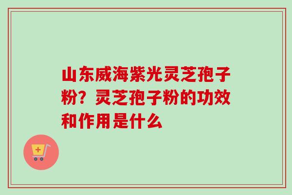 山东威海紫光灵芝孢子粉?灵芝孢子粉的功效和作用是什么-第1张图片-卓越灵芝孢子粉 山东威海紫光灵芝孢子粉?灵芝孢子粉的功效和作用是什么-第1张图片-卓越灵芝孢子粉