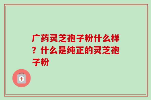 广药灵芝孢子粉什么样?什么是纯正的灵芝孢子粉-第1张图片-卓越灵芝孢子粉 广药灵芝孢子粉什么样?什么是纯正的灵芝孢子粉-第1张图片-卓越灵芝孢子粉
