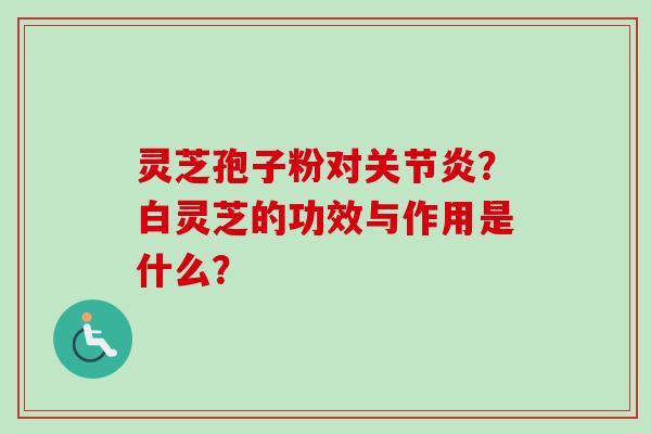 灵芝孢子粉对关节炎?白灵芝的功效与作用是什么?-第1张图片-卓越灵芝孢子粉 灵芝孢子粉对关节炎?白灵芝的功效与作用是什么?-第1张图片-卓越灵芝孢子粉