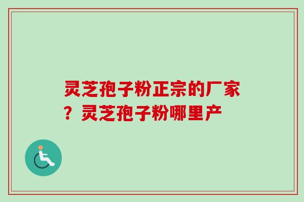 灵芝孢子粉正宗的厂家？灵芝孢子粉哪里产-第1张图片-卓越灵芝孢子粉