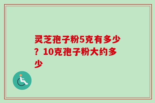 灵芝孢子粉5克有多少？10克孢子粉大约多少-第1张图片-卓越灵芝孢子粉