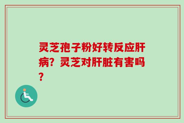 灵芝孢子粉好转反应肝病？灵芝对肝脏有害吗？-第1张图片-卓越灵芝孢子粉