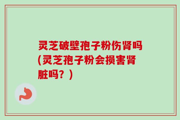 灵芝破壁孢子粉伤肾吗(灵芝孢子粉会损害肾脏吗?)-第1张图片-卓越灵芝孢子粉 灵芝破壁孢子粉伤肾吗(灵芝孢子粉会损害肾脏吗?)-第1张图片-卓越灵芝孢子粉