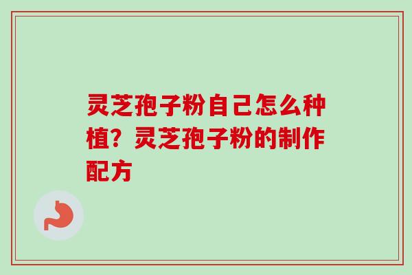 灵芝孢子粉自己怎么种植？灵芝孢子粉的制作配方-第1张图片-卓越灵芝孢子粉
