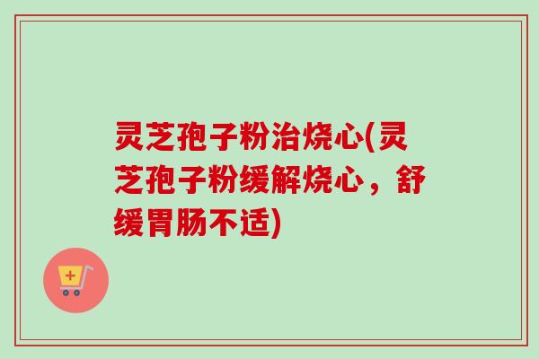 灵芝孢子粉治烧心(灵芝孢子粉缓解烧心，舒缓胃肠不适)-第1张图片-卓越灵芝孢子粉