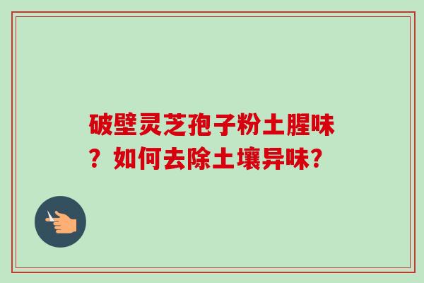 破壁灵芝孢子粉土腥味?如何去除土壤异味?-第1张图片-卓越灵芝孢子粉 破壁灵芝孢子粉土腥味?如何去除土壤异味?-第1张图片-卓越灵芝孢子粉