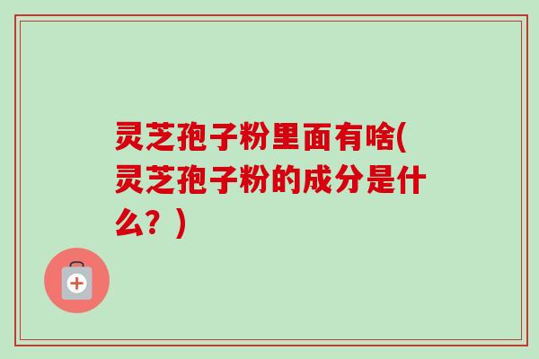 灵芝孢子粉里面有啥(灵芝孢子粉的成分是什么?)-第1张图片-卓越灵芝孢子粉 灵芝孢子粉里面有啥(灵芝孢子粉的成分是什么?)-第1张图片-卓越灵芝孢子粉