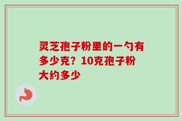 灵芝孢子粉里的一勺有多少克?10克孢子粉大约多少-第1张图片-卓越灵芝孢子粉 灵芝孢子粉里的一勺有多少克?10克孢子粉大约多少-第1张图片-卓越灵芝孢子粉