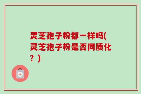 灵芝孢子粉都一样吗(灵芝孢子粉是否同质化?)-第1张图片-卓越灵芝孢子粉 灵芝孢子粉都一样吗(灵芝孢子粉是否同质化?)-第1张图片-卓越灵芝孢子粉