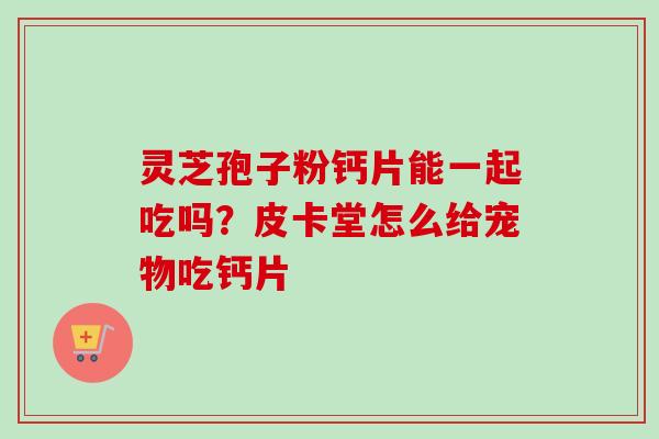 灵芝孢子粉钙片能一起吃吗?皮卡堂怎么给宠物吃钙片-第1张图片-卓越灵芝孢子粉 灵芝孢子粉钙片能一起吃吗?皮卡堂怎么给宠物吃钙片-第1张图片-卓越灵芝孢子粉