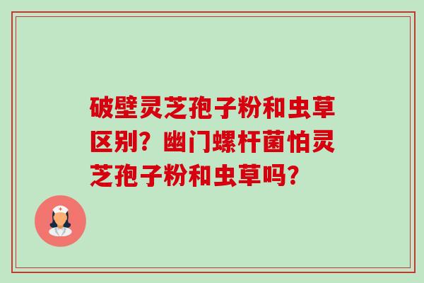 破壁灵芝孢子粉和虫草区别?幽门螺杆菌怕灵芝孢子粉和虫草吗?-第1张图片-卓越灵芝孢子粉 破壁灵芝孢子粉和虫草区别?幽门螺杆菌怕灵芝孢子粉和虫草吗?-第1张图片-卓越灵芝孢子粉