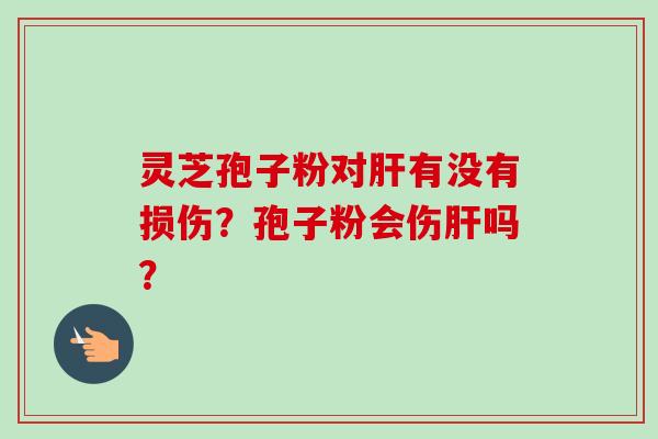 灵芝孢子粉对肝有没有损伤？孢子粉会伤肝吗？-第1张图片-卓越灵芝孢子粉