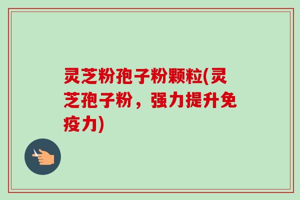 灵芝粉孢子粉颗粒(灵芝孢子粉，强力提升免疫力)-第1张图片-卓越灵芝孢子粉