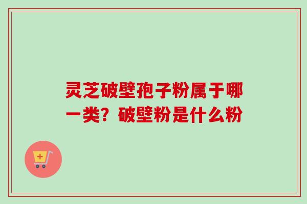 灵芝破壁孢子粉属于哪一类？破壁粉是什么粉-第1张图片-卓越灵芝孢子粉