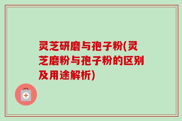 灵芝研磨与孢子粉(灵芝磨粉与孢子粉的区别及用途解析)-第1张图片-卓越灵芝孢子粉 灵芝研磨与孢子粉(灵芝磨粉与孢子粉的区别及用途解析)-第1张图片-卓越灵芝孢子粉