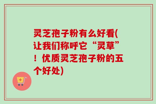 灵芝孢子粉有么好看(让我们称呼它“灵草”!优质灵芝孢子粉的五个好处)-第1张图片-卓越灵芝孢子粉 灵芝孢子粉有么好看(让我们称呼它“灵草”!优质灵芝孢子粉的五个好处)-第1张图片-卓越灵芝孢子粉