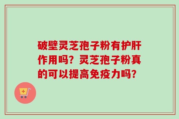 破壁灵芝孢子粉有护肝作用吗?灵芝孢子粉真的可以提高免疫力吗?-第1张图片-卓越灵芝孢子粉 破壁灵芝孢子粉有护肝作用吗?灵芝孢子粉真的可以提高免疫力吗?-第1张图片-卓越灵芝孢子粉