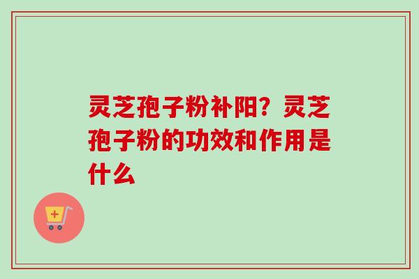 灵芝孢子粉补阳?灵芝孢子粉的功效和作用是什么-第1张图片-卓越灵芝孢子粉 灵芝孢子粉补阳?灵芝孢子粉的功效和作用是什么-第1张图片-卓越灵芝孢子粉