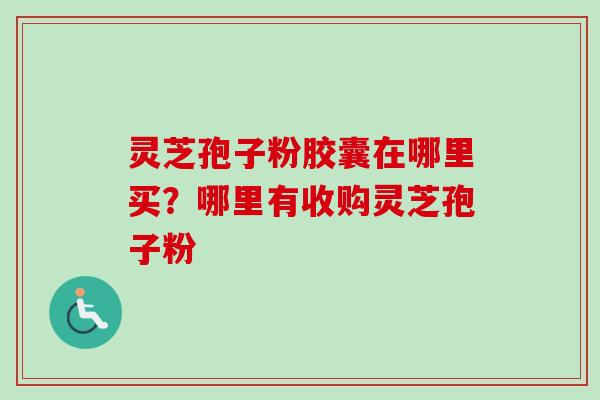灵芝孢子粉胶囊在哪里买？哪里有收购灵芝孢子粉-第1张图片-卓越灵芝孢子粉