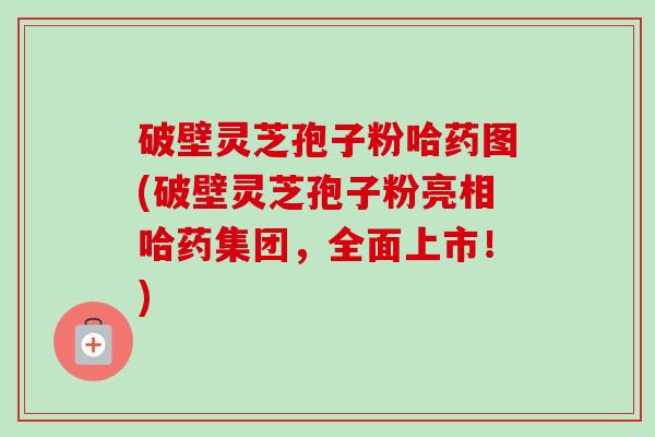 破壁灵芝孢子粉哈药图(破壁灵芝孢子粉亮相哈药集团,全面上市!)-第1张图片-卓越灵芝孢子粉 破壁灵芝孢子粉哈药图(破壁灵芝孢子粉亮相哈药集团,全面上市!)-第1张图片-卓越灵芝孢子粉