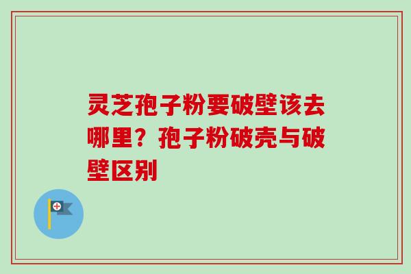 灵芝孢子粉要破壁该去哪里?孢子粉破壳与破壁区别-第1张图片-卓越灵芝孢子粉 灵芝孢子粉要破壁该去哪里?孢子粉破壳与破壁区别-第1张图片-卓越灵芝孢子粉