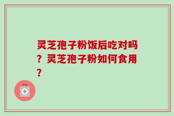 灵芝孢子粉饭后吃对吗?灵芝孢子粉如何食用?-第1张图片-卓越灵芝孢子粉 灵芝孢子粉饭后吃对吗?灵芝孢子粉如何食用?-第1张图片-卓越灵芝孢子粉
