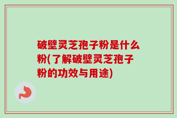 破壁灵芝孢子粉是什么粉(了解破壁灵芝孢子粉的功效与用途)-第1张图片-卓越灵芝孢子粉 破壁灵芝孢子粉是什么粉(了解破壁灵芝孢子粉的功效与用途)-第1张图片-卓越灵芝孢子粉