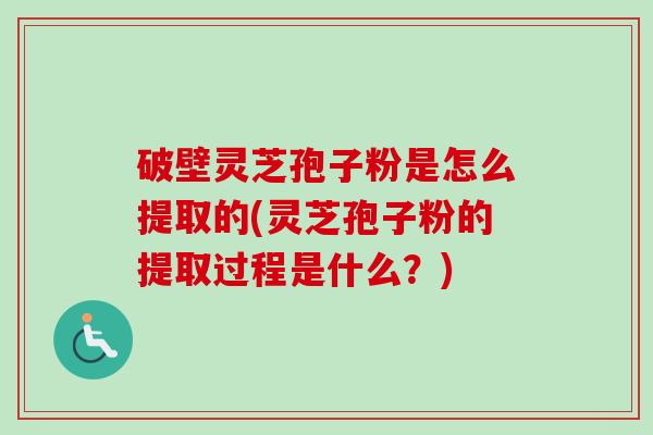 破壁灵芝孢子粉是怎么提取的(灵芝孢子粉的提取过程是什么？)-第1张图片-卓越灵芝孢子粉