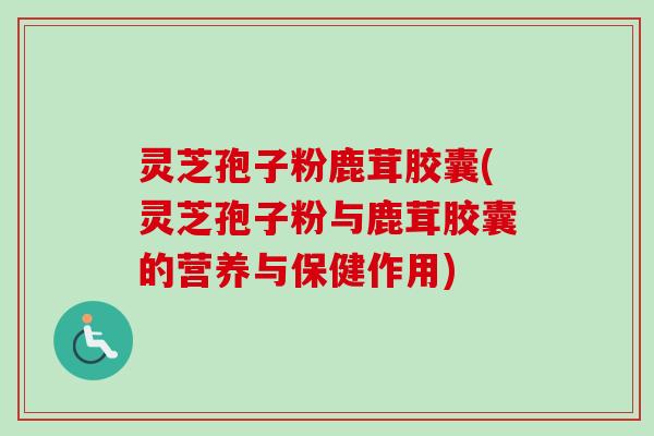 灵芝孢子粉鹿茸胶囊(灵芝孢子粉与鹿茸胶囊的营养与保健作用)-第1张图片-卓越灵芝孢子粉 灵芝孢子粉鹿茸胶囊(灵芝孢子粉与鹿茸胶囊的营养与保健作用)-第1张图片-卓越灵芝孢子粉