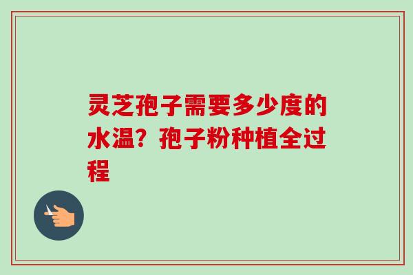 灵芝孢子需要多少度的水温？孢子粉种植全过程-第1张图片-卓越灵芝孢子粉