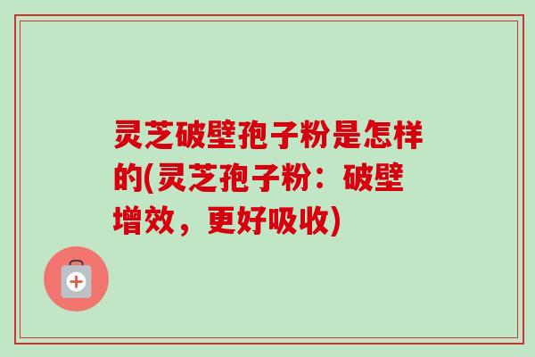 灵芝破壁孢子粉是怎样的(灵芝孢子粉:破壁增效,更好吸收)-第1张图片-卓越灵芝孢子粉 灵芝破壁孢子粉是怎样的(灵芝孢子粉:破壁增效,更好吸收)-第1张图片-卓越灵芝孢子粉
