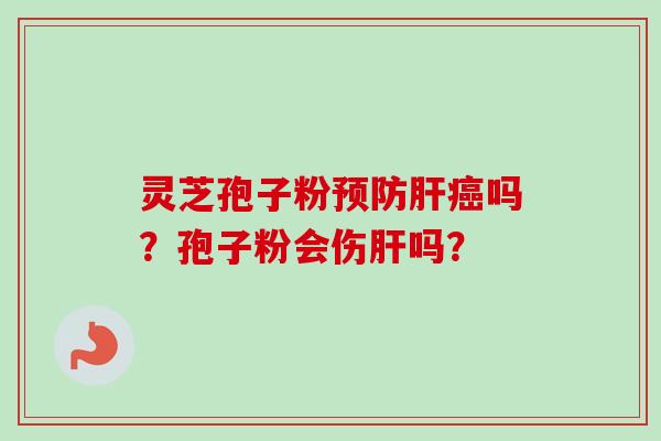 灵芝孢子粉预防肝癌吗？孢子粉会伤肝吗？-第1张图片-卓越灵芝孢子粉