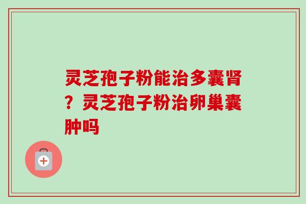 灵芝孢子粉能治多囊肾?灵芝孢子粉治卵巢囊肿吗-第1张图片-卓越灵芝孢子粉 灵芝孢子粉能治多囊肾?灵芝孢子粉治卵巢囊肿吗-第1张图片-卓越灵芝孢子粉