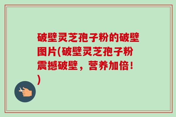 破壁灵芝孢子粉的破壁图片(破壁灵芝孢子粉震撼破壁,营养加倍!)-第1张图片-卓越灵芝孢子粉 破壁灵芝孢子粉的破壁图片(破壁灵芝孢子粉震撼破壁,营养加倍!)-第1张图片-卓越灵芝孢子粉