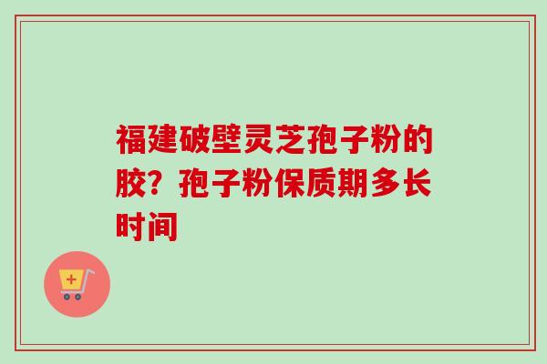 福建破壁灵芝孢子粉的胶？孢子粉保质期多长时间-第1张图片-卓越灵芝孢子粉