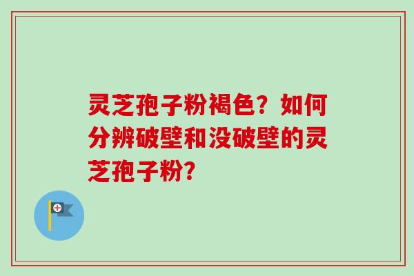 灵芝孢子粉褐色?如何分辨破壁和没破壁的灵芝孢子粉?-第1张图片-卓越灵芝孢子粉 灵芝孢子粉褐色?如何分辨破壁和没破壁的灵芝孢子粉?-第1张图片-卓越灵芝孢子粉