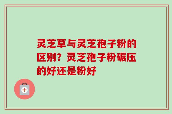 灵芝草与灵芝孢子粉的区别?灵芝孢子粉碾压的好还是粉好-第1张图片-卓越灵芝孢子粉 灵芝草与灵芝孢子粉的区别?灵芝孢子粉碾压的好还是粉好-第1张图片-卓越灵芝孢子粉